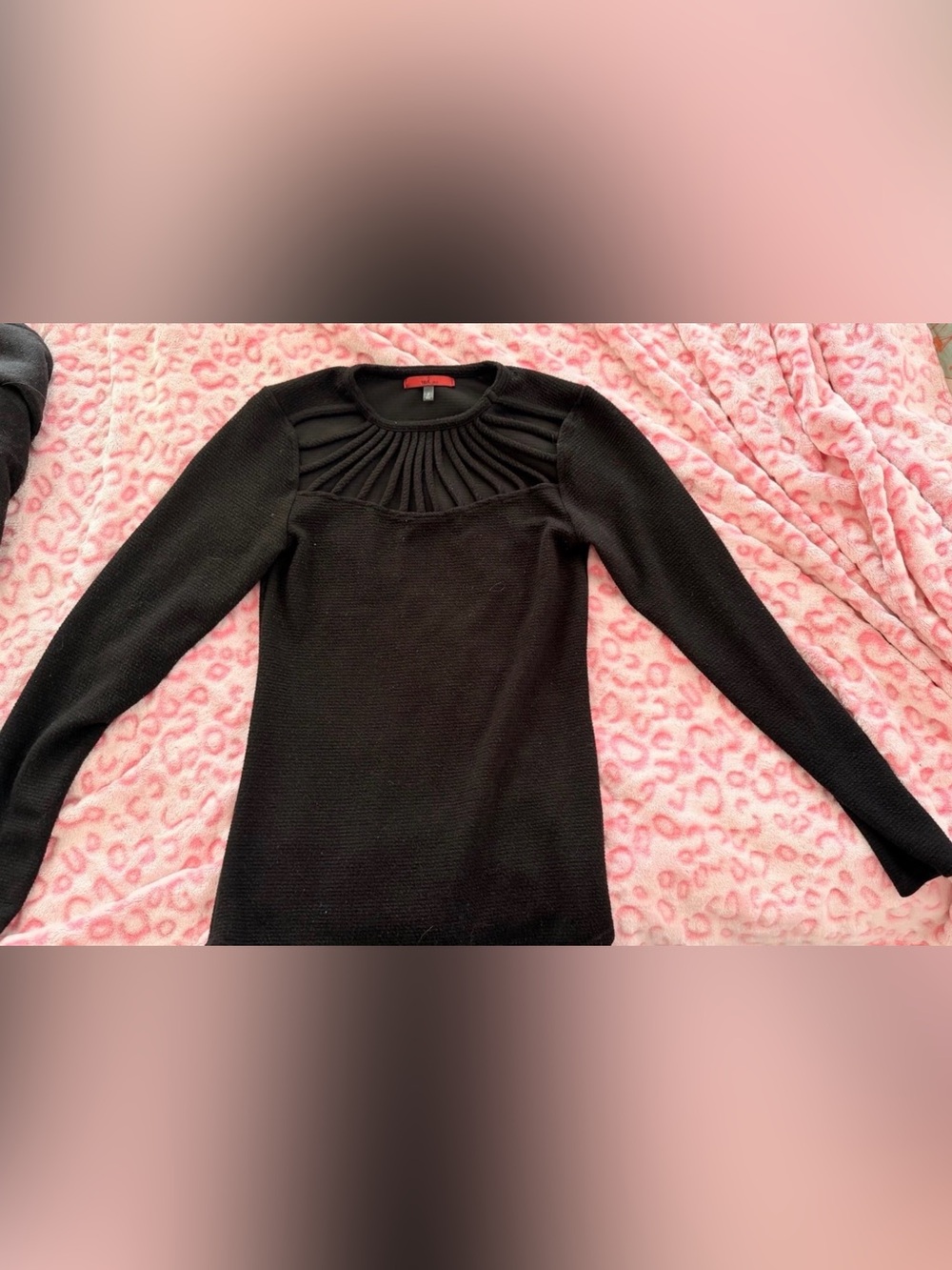 Buckle Pleated Chest Long Sleeve Size S